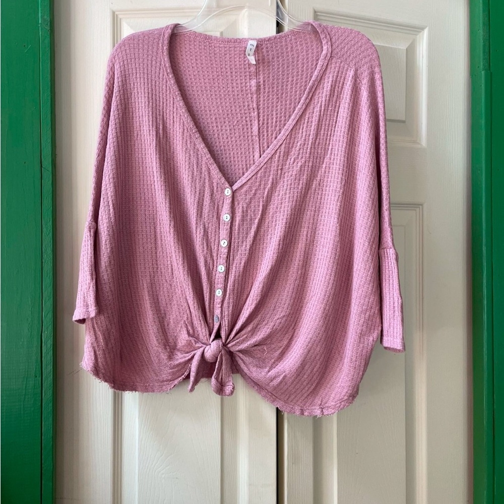 MTS Mauve Button-Down Women Top
